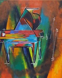 البيانو الذي يتذكر 30 x40 old piano